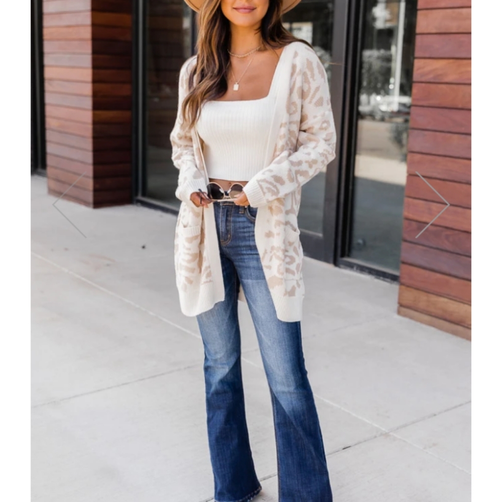 Pink Lily Animal print cardigan